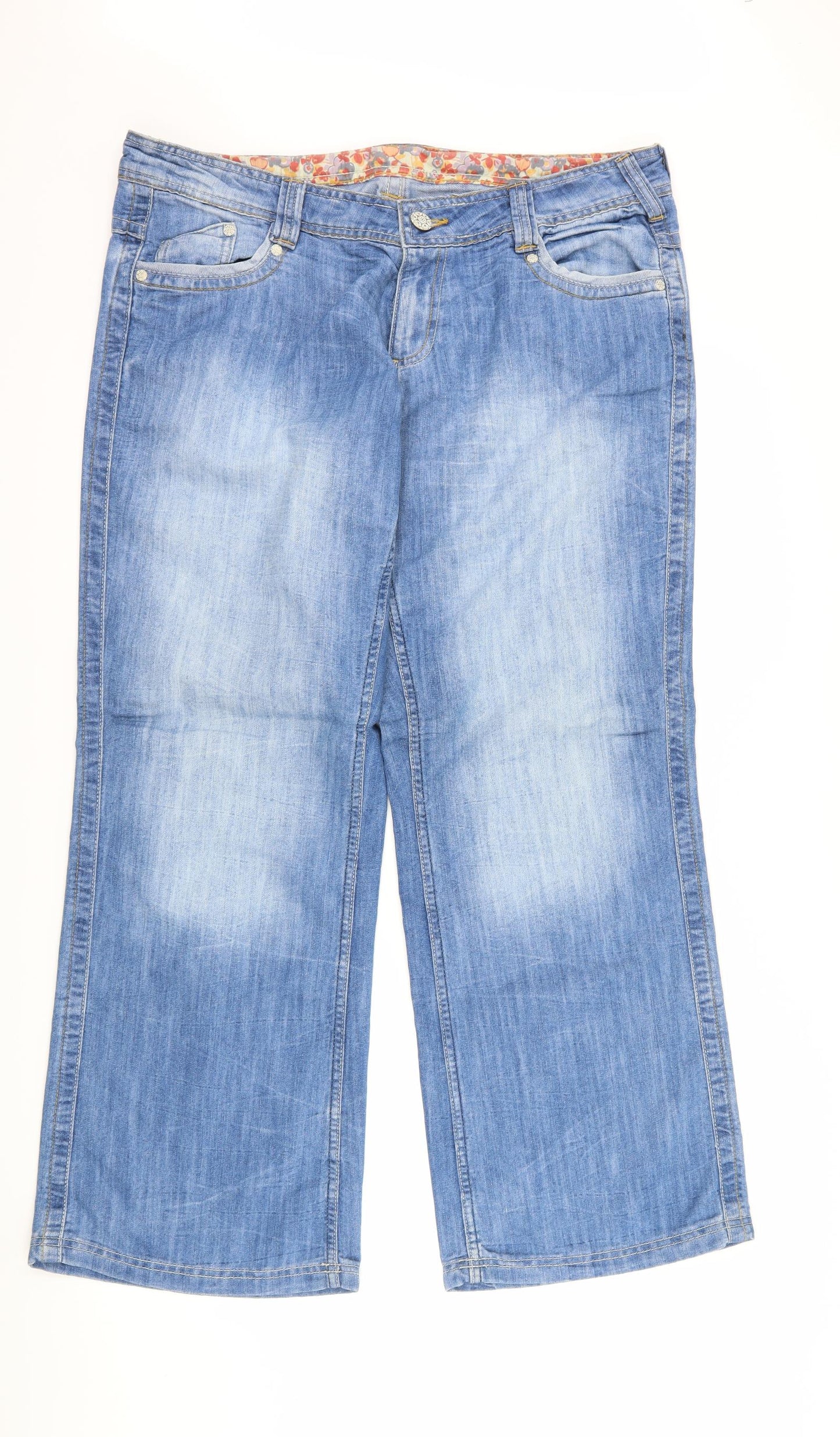 FALMER Womens Blue  Denim Straight Jeans Size 16 L31 in