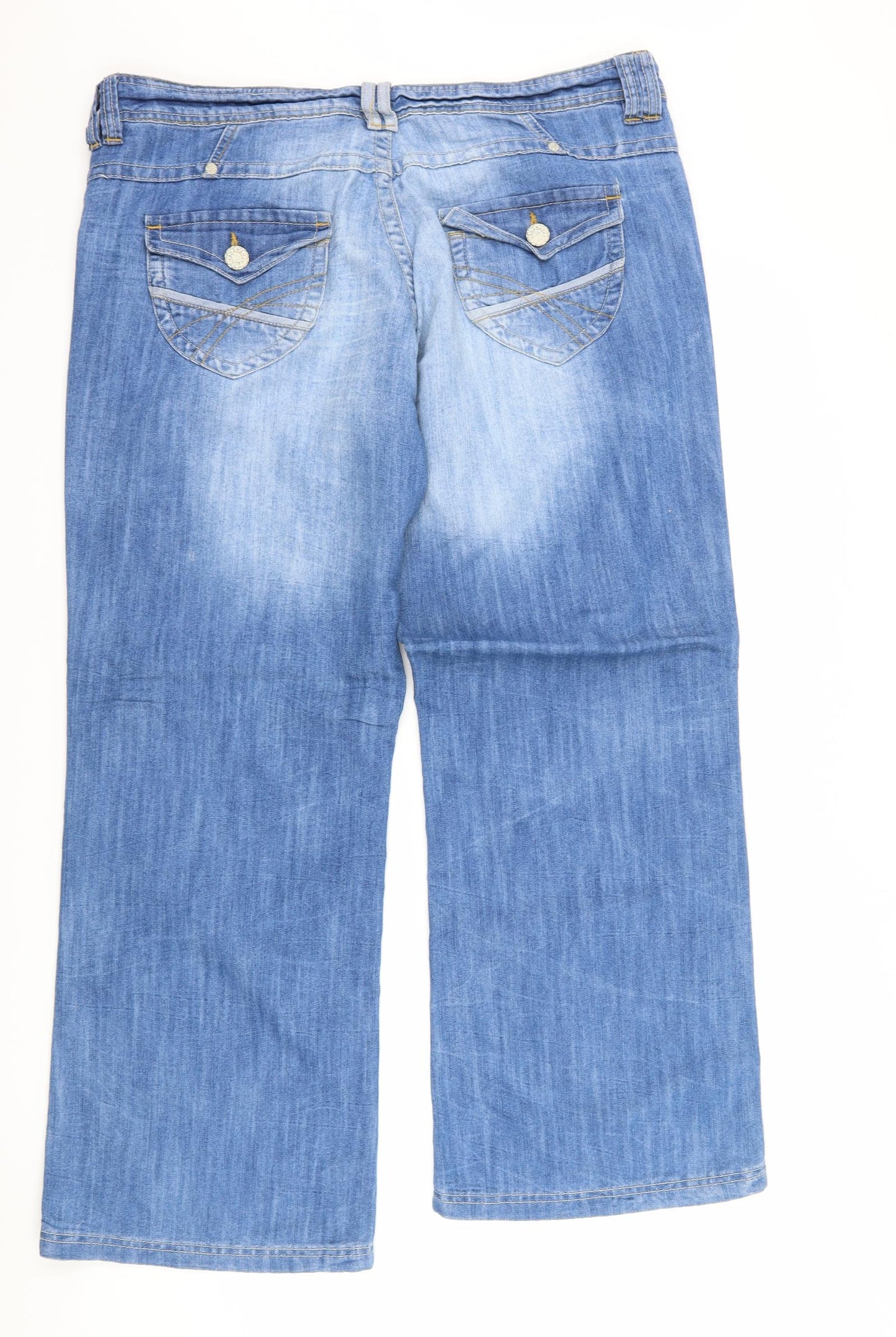 FALMER Womens Blue  Denim Straight Jeans Size 16 L31 in