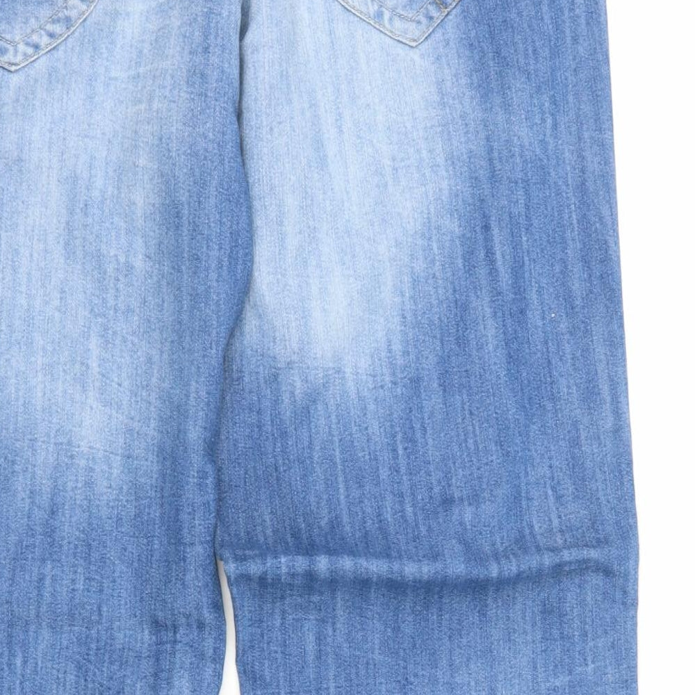 FALMER Womens Blue  Denim Straight Jeans Size 16 L31 in