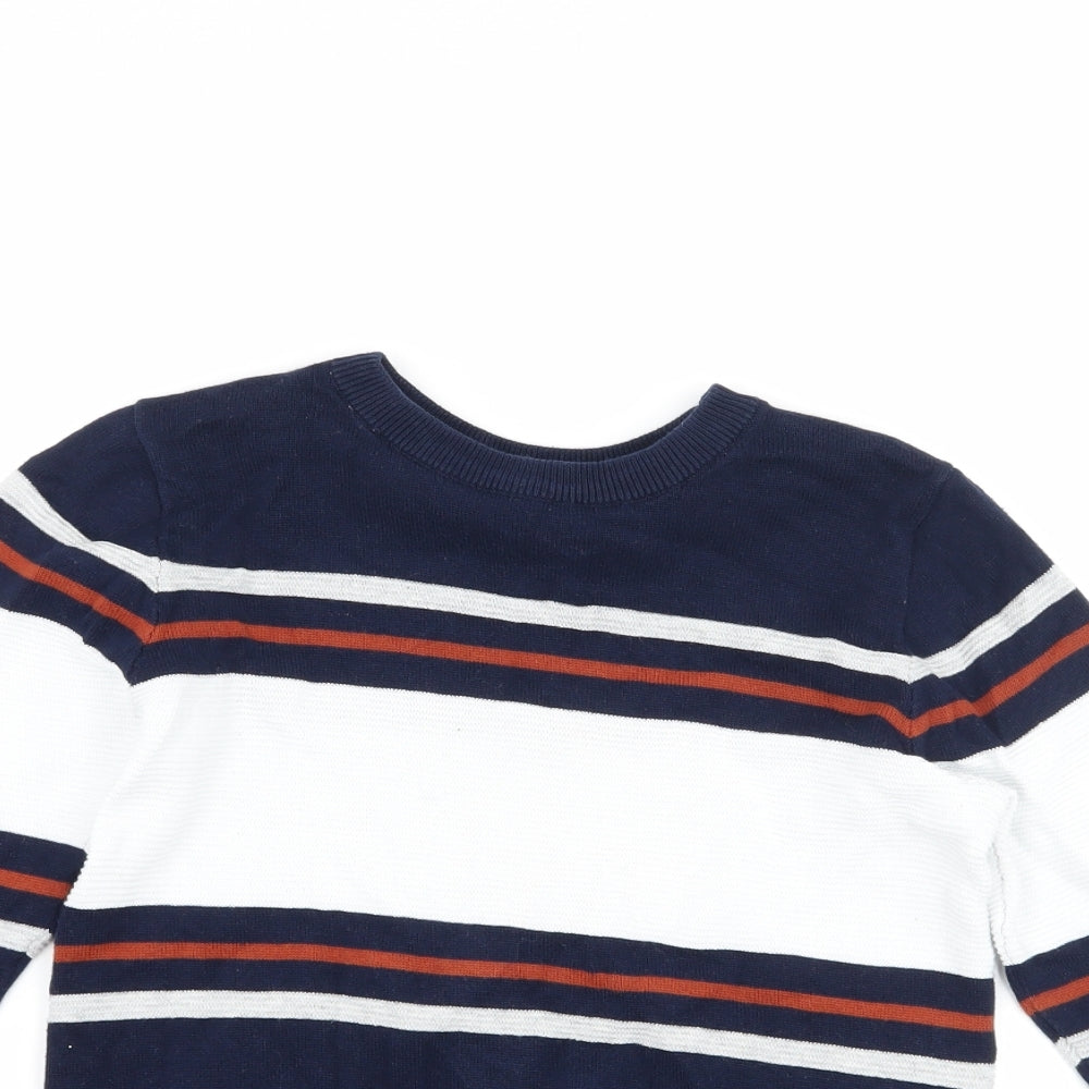 NEXT Boys Blue Striped  Pullover Jumper Size 8 Years
