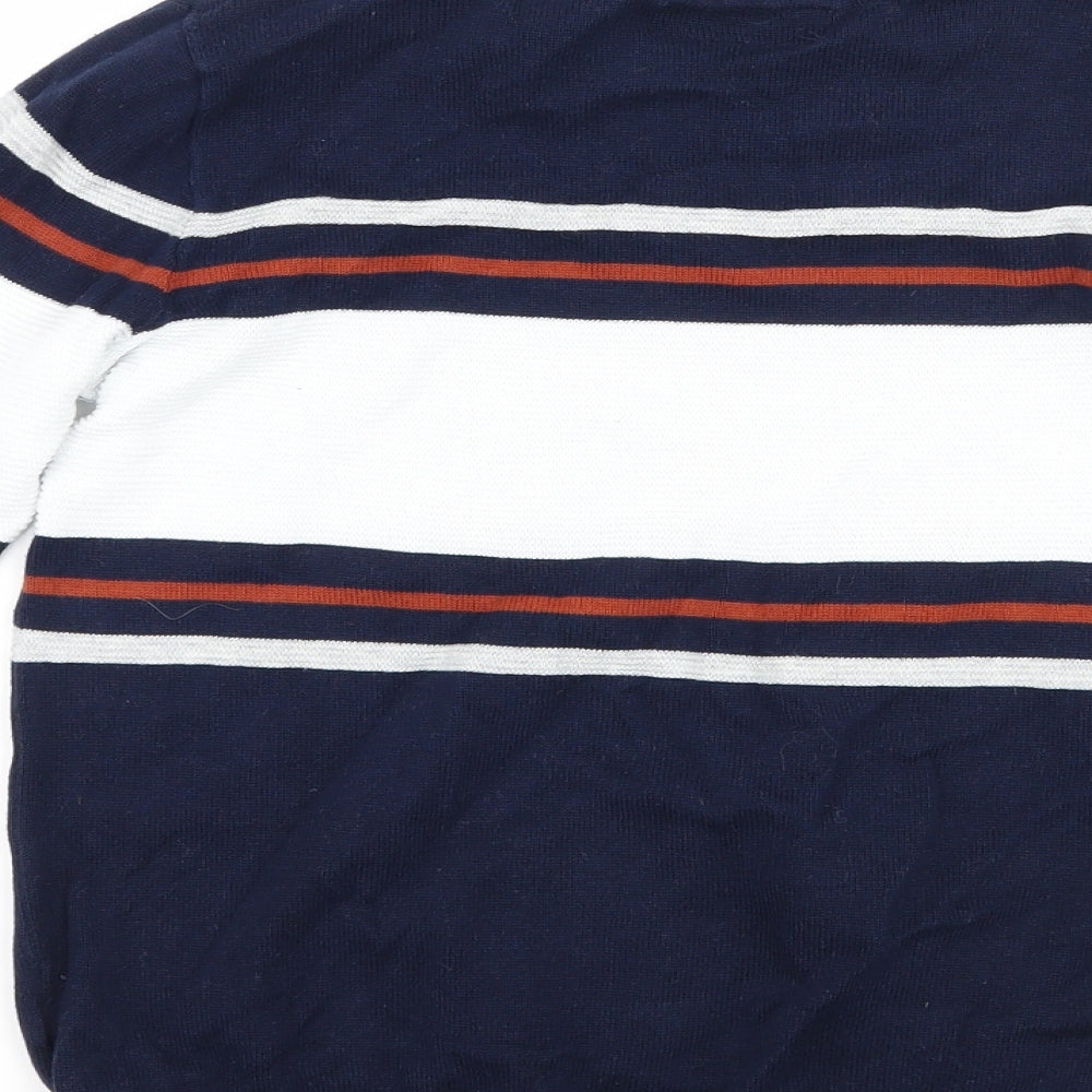 NEXT Boys Blue Striped  Pullover Jumper Size 8 Years