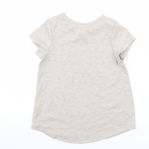 TU Girls Brown Animal Print  Basic T-Shirt Size 5 Years  - fun