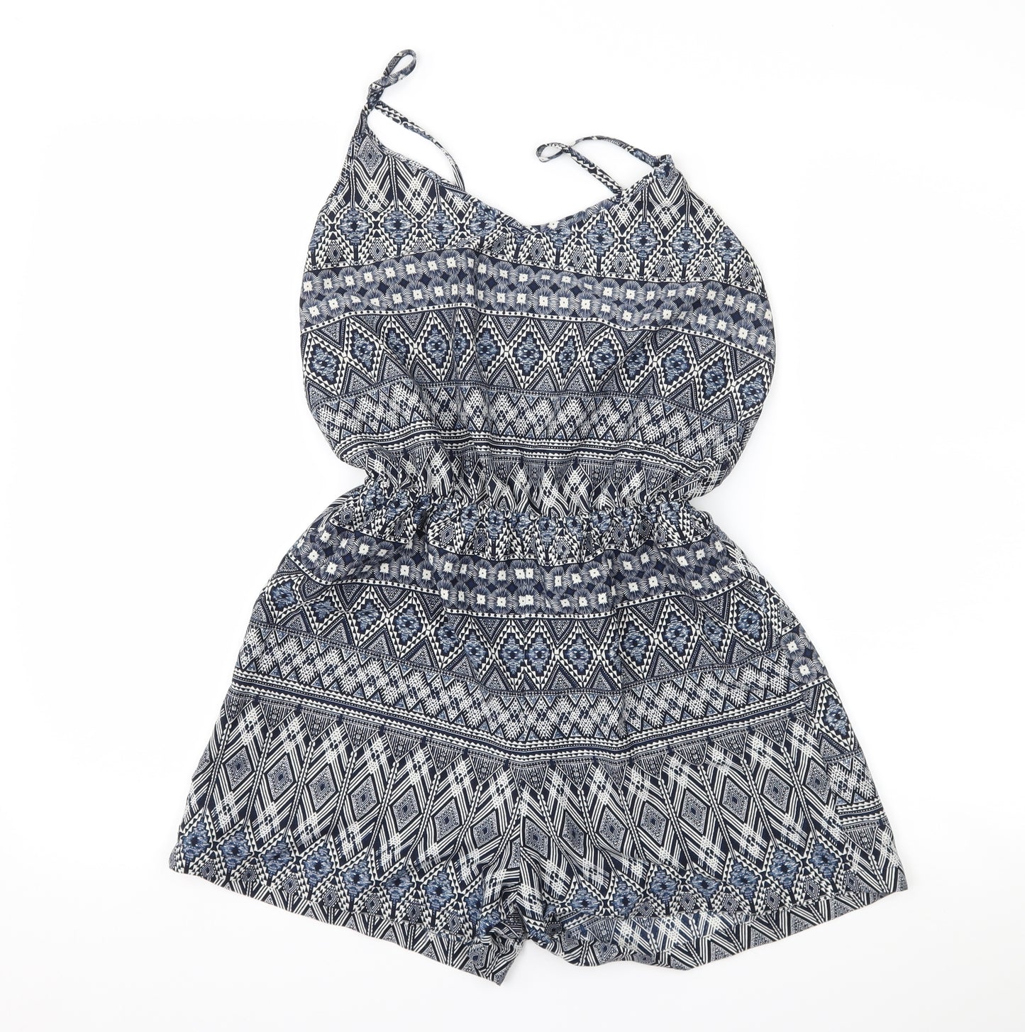 Atmopshere Womens Blue Geometric  Playsuit One-Piece Size 6