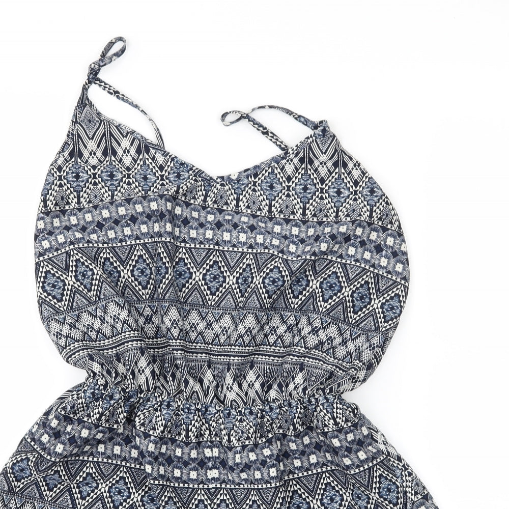 Atmopshere Womens Blue Geometric  Playsuit One-Piece Size 6