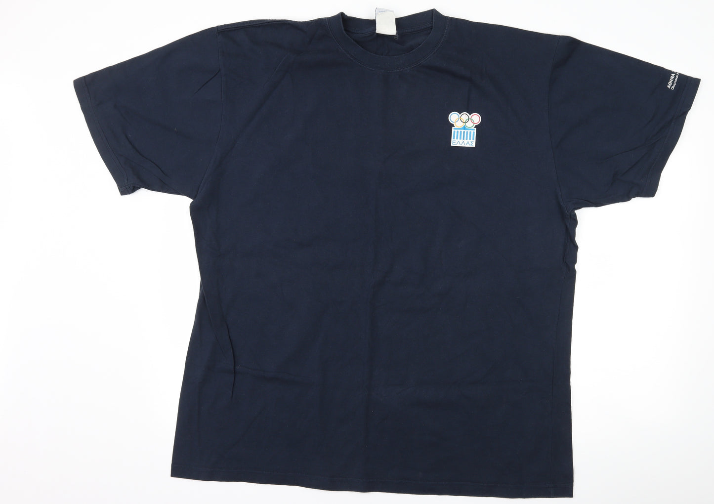 high Q Mens Blue    T-Shirt Size 2XL  - olympics aohna 2004