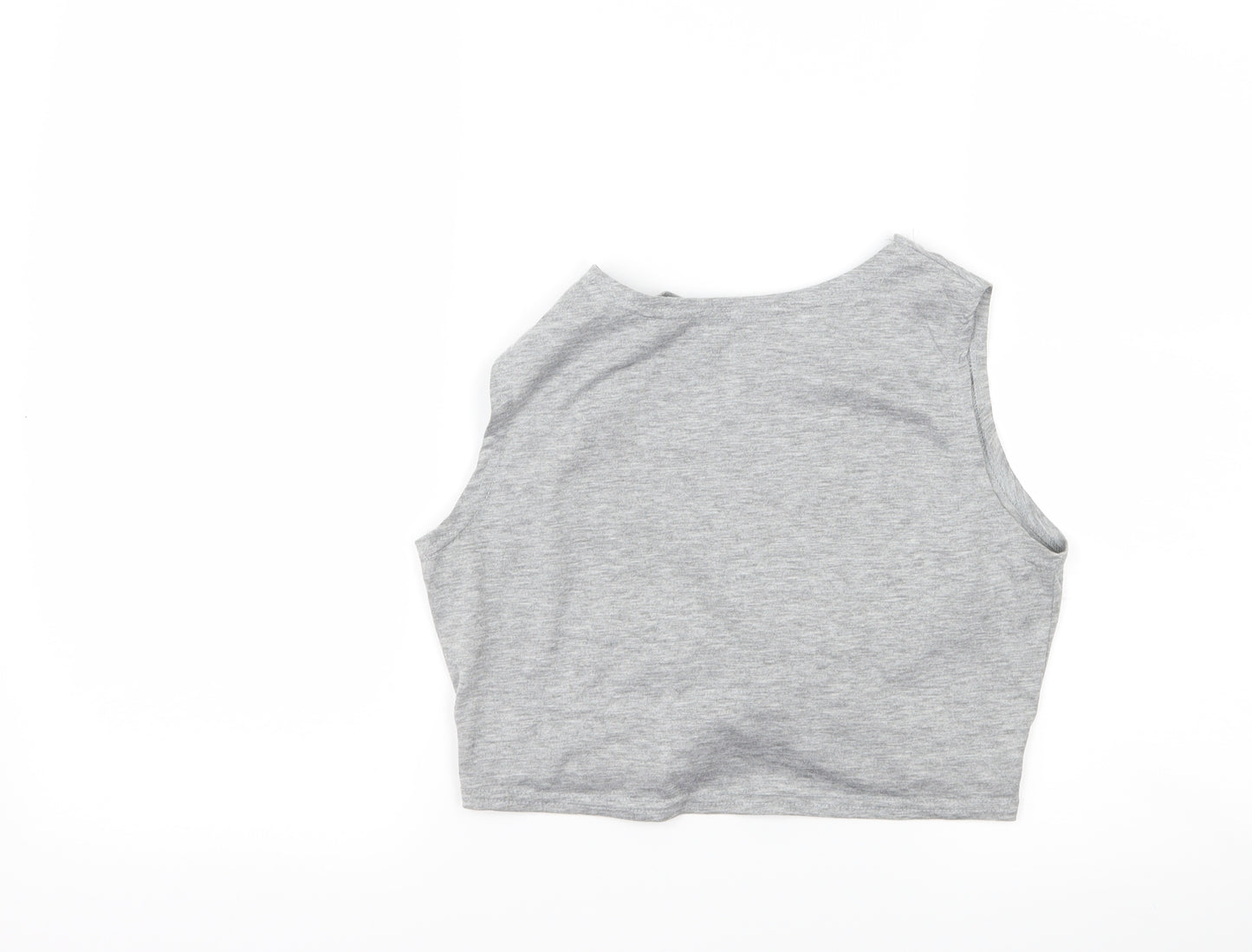 SheIn Womens Grey   Cropped Tank Size M  - Tie Front
