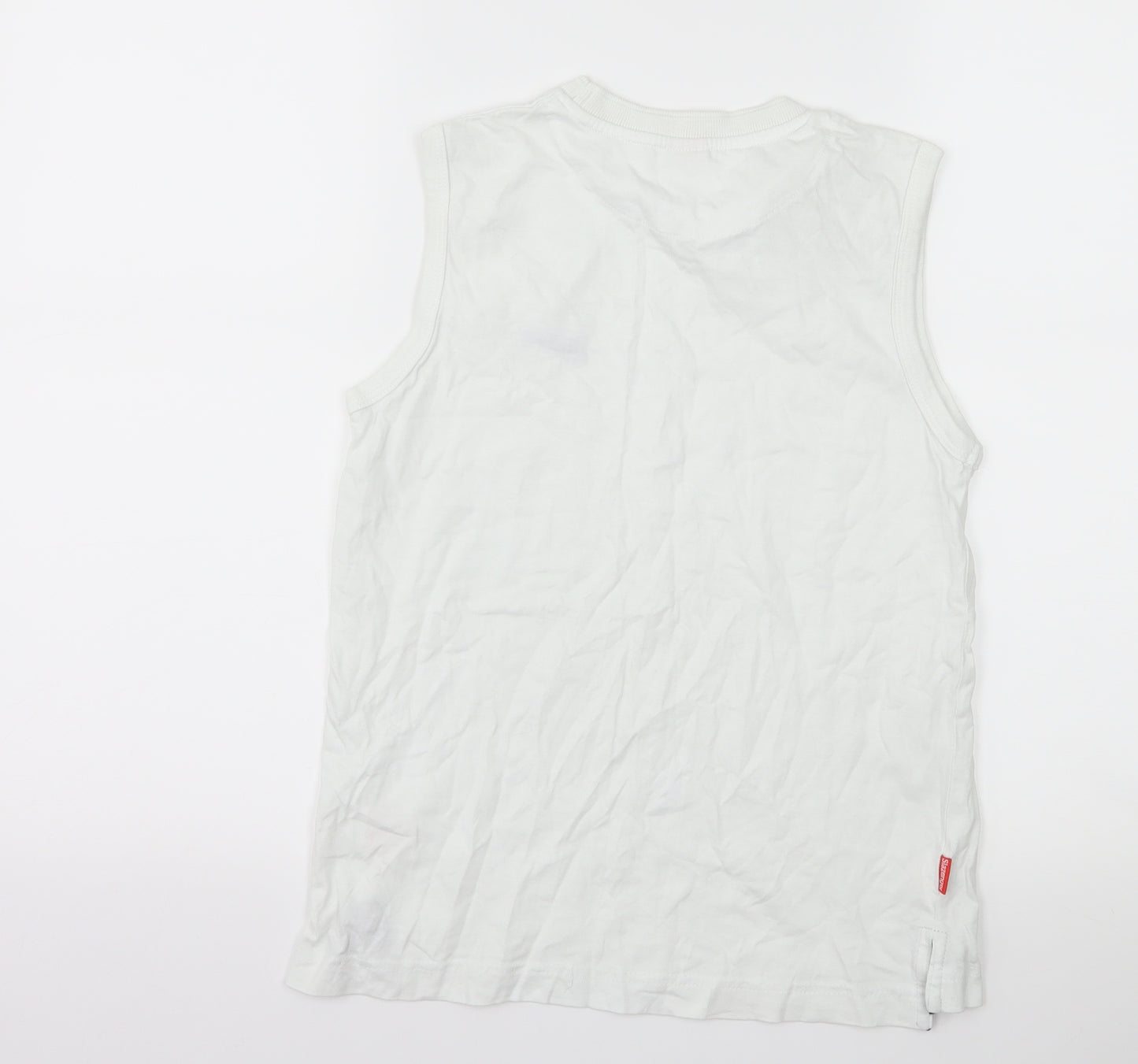 Slazenger Boys White   Basic Tank Size 9-10 Years