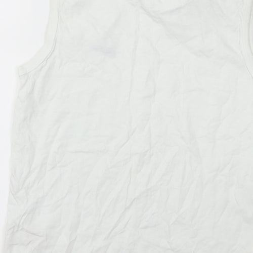 Slazenger Boys White   Basic Tank Size 9-10 Years