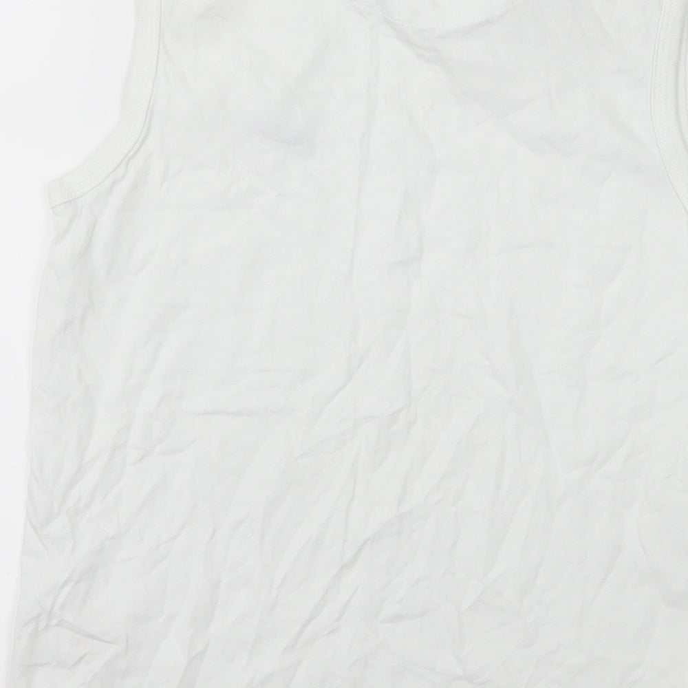 Slazenger Boys White   Basic Tank Size 9-10 Years