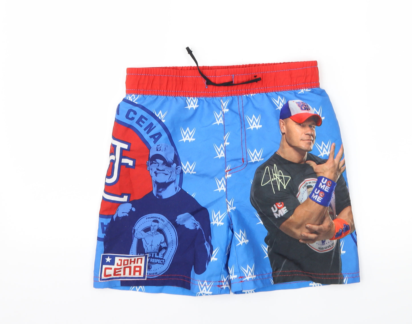 George Boys Blue   Sweat Shorts Size 8-9 Years - WWE john cena