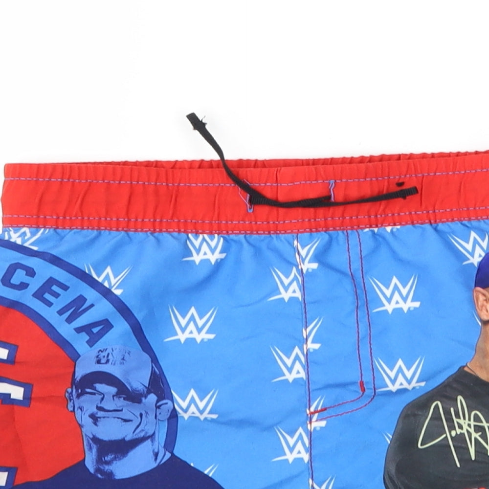 George Boys Blue   Sweat Shorts Size 8-9 Years - WWE john cena