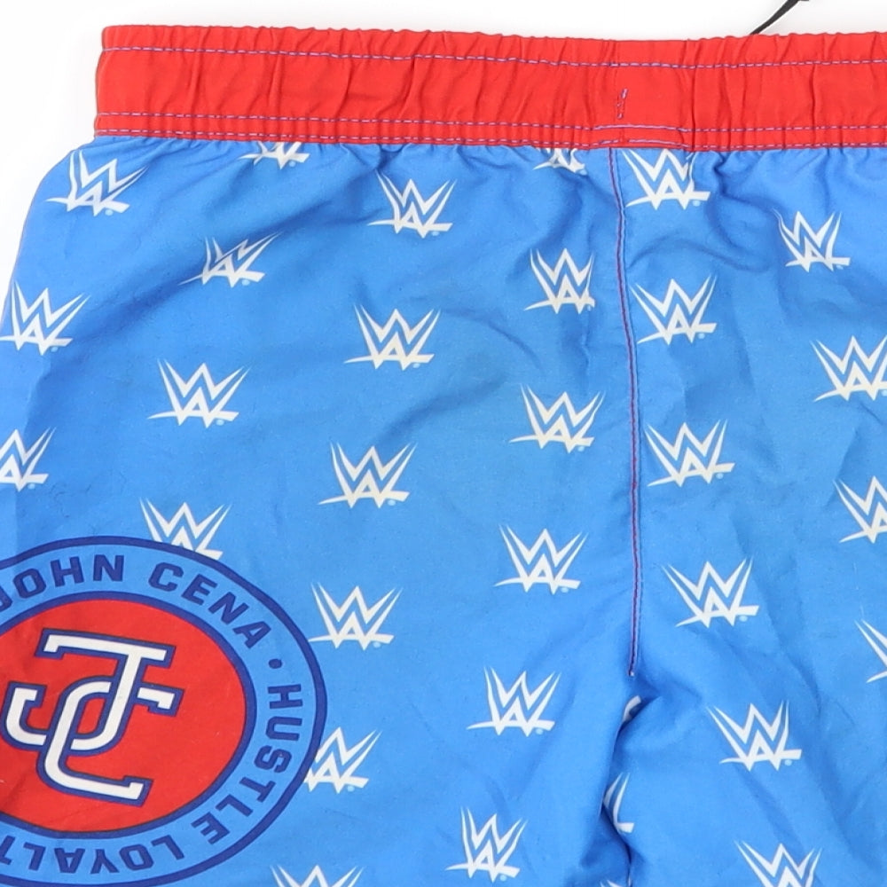 George Boys Blue   Sweat Shorts Size 8-9 Years - WWE john cena