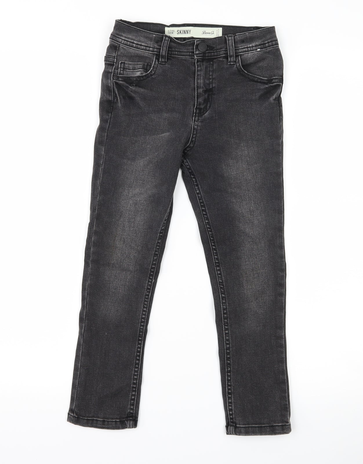 denim co Boys Black  Denim Skinny Jeans Size 6-7 Years