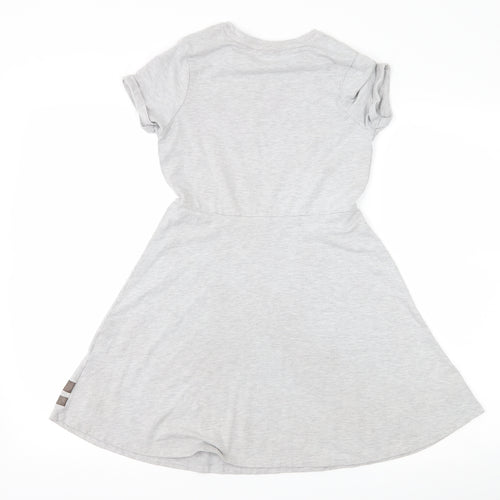 George Girls Grey   Skater Dress  Size 9-10 Years  - hearts by tiana