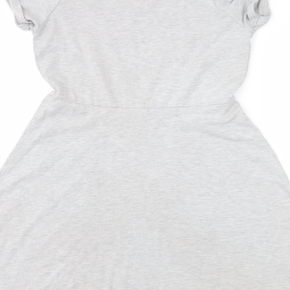 George Girls Grey   Skater Dress  Size 9-10 Years  - hearts by tiana