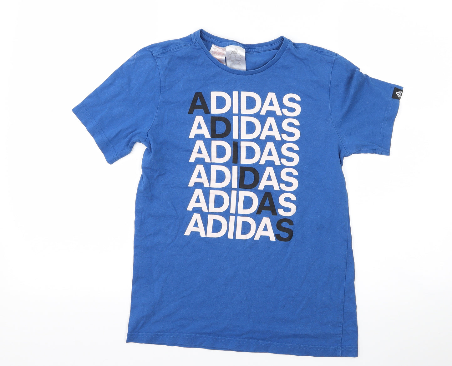 adidas Boys Blue   Basic T-Shirt Size 11-12 Years