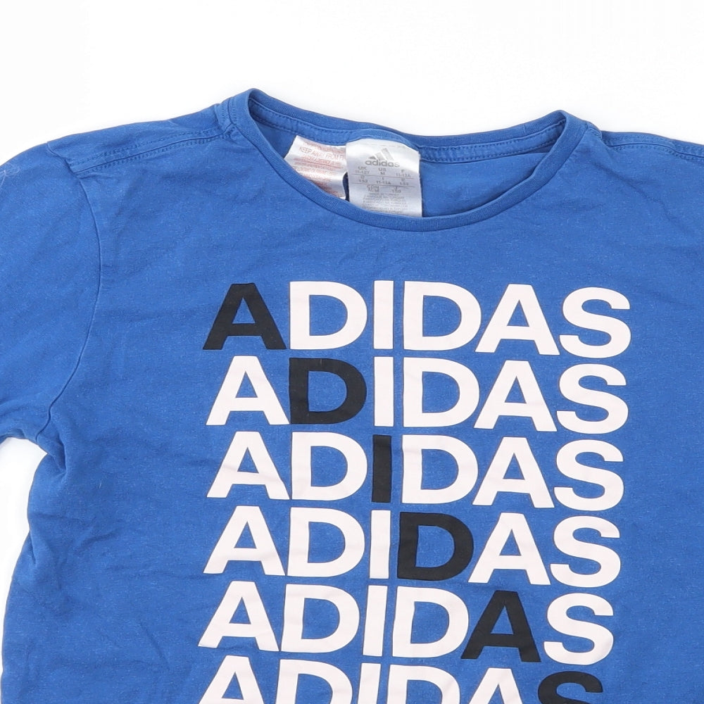 adidas Boys Blue   Basic T-Shirt Size 11-12 Years