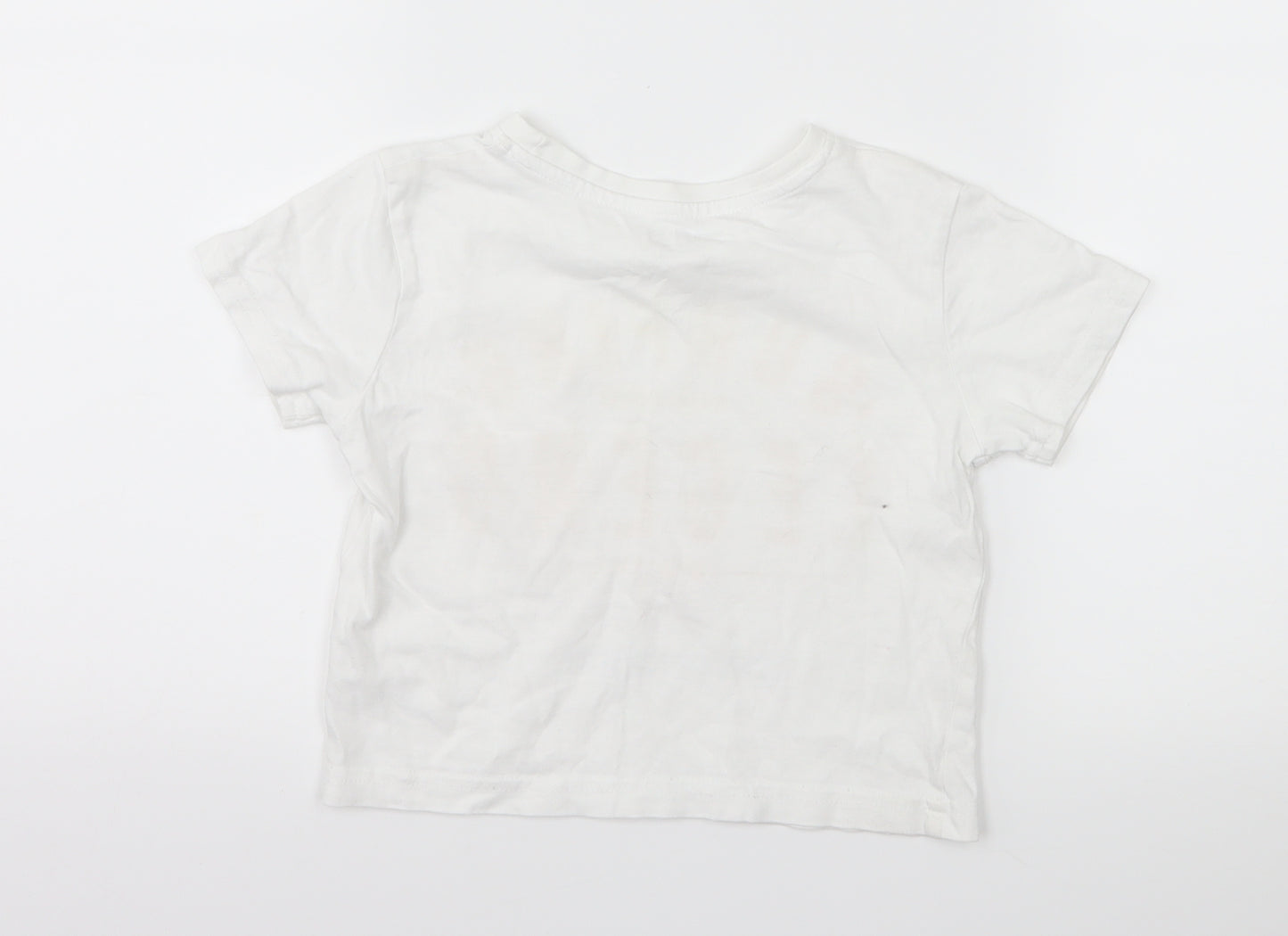 Primark Boys White   Basic T-Shirt Size 18-24 Months  - slogan