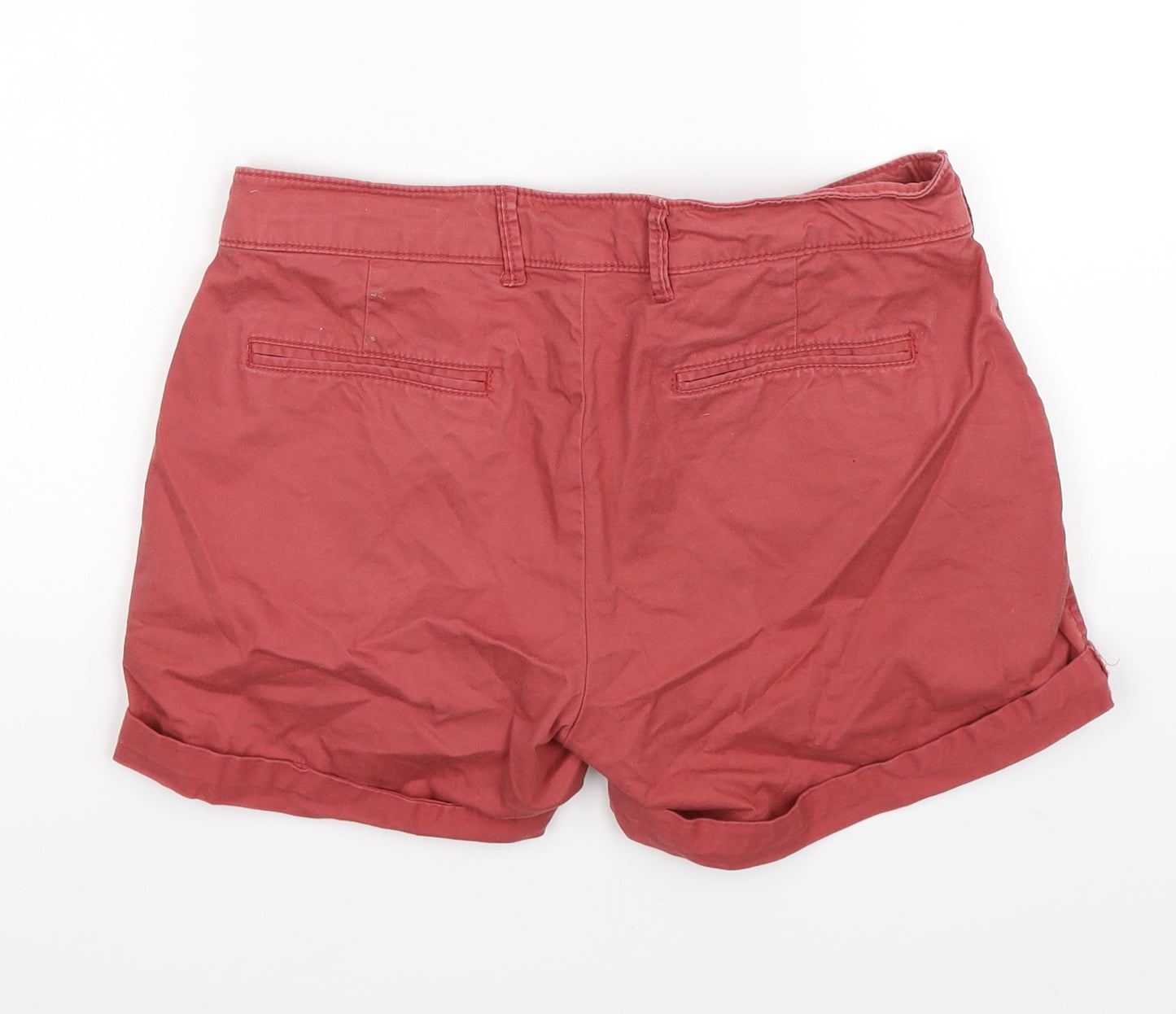 Gap Womens Red  Denim Chino Shorts Size 10 - distressed