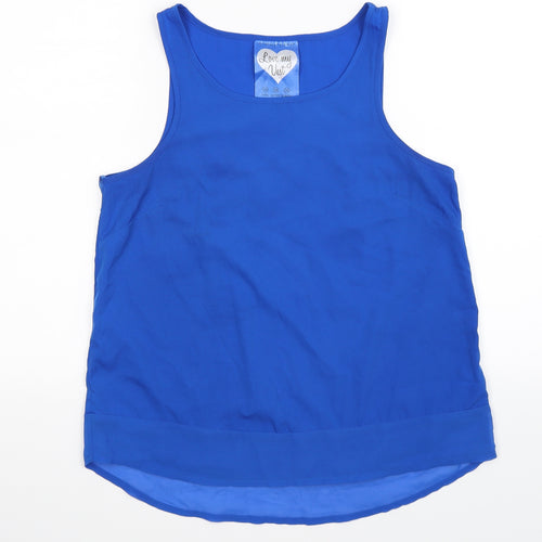 Atmosphere Womens Blue  Satin Tunic Tank Size 10