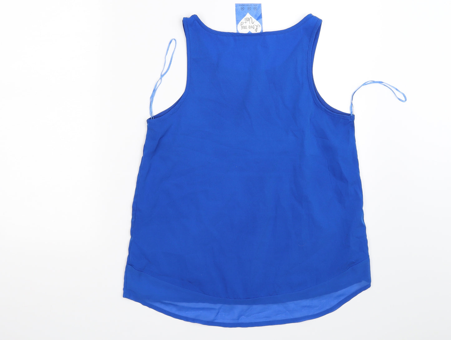 Atmosphere Womens Blue  Satin Tunic Tank Size 10
