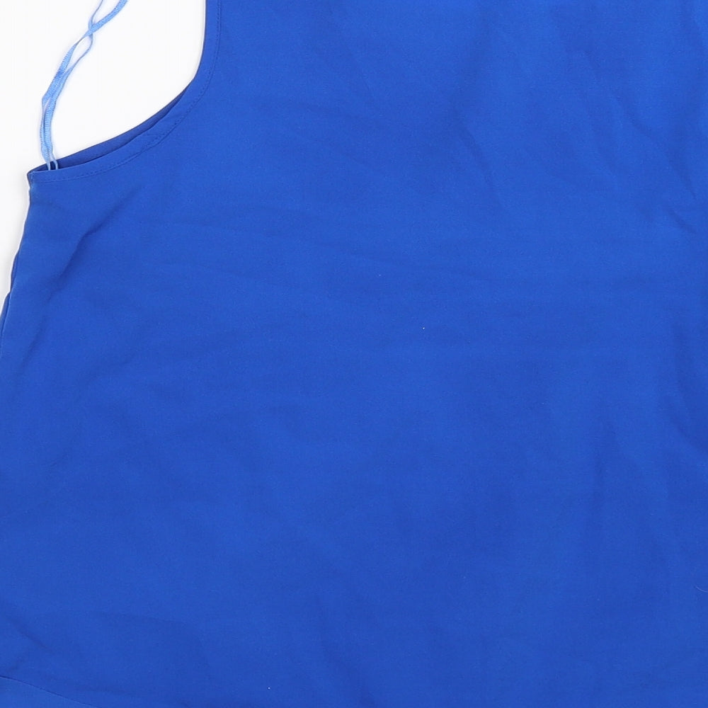 Atmosphere Womens Blue  Satin Tunic Tank Size 10