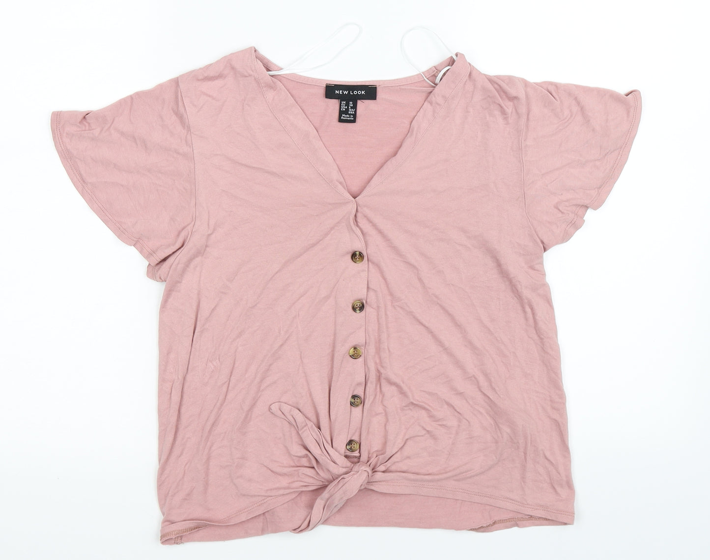 New Look Womens Pink   Cropped Blouse Size 10