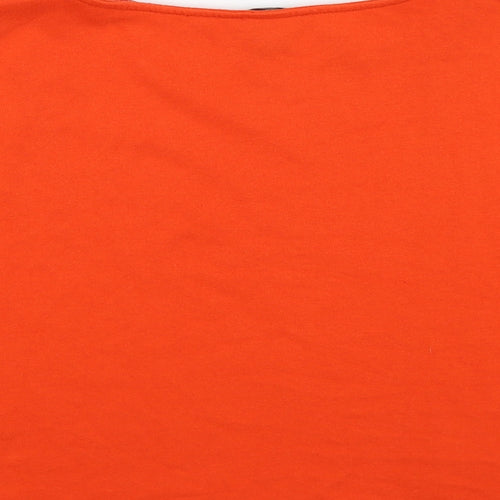 H&M Womens Orange Striped Jersey Pullover Jumper Size M