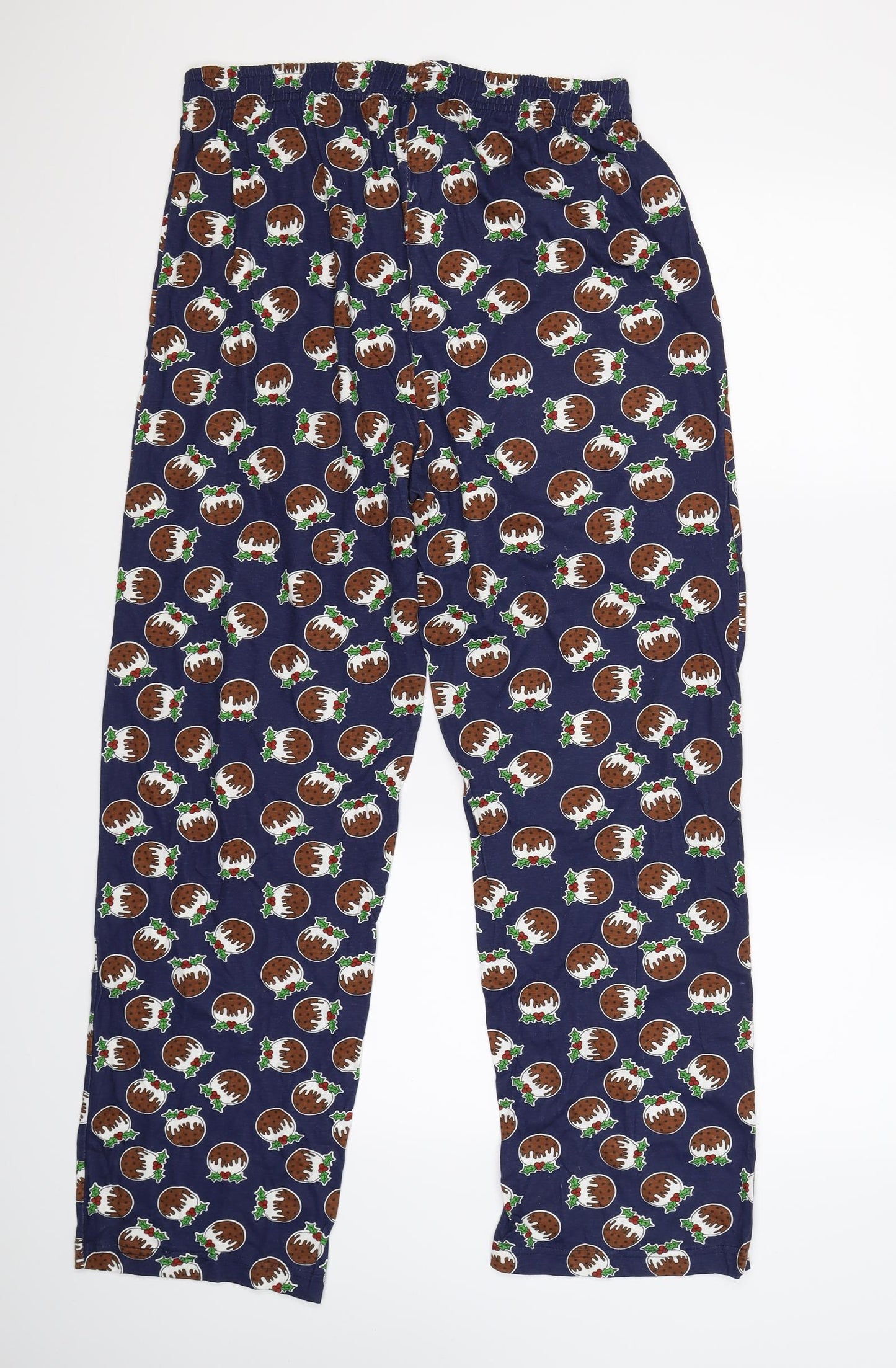 hudson bay Mens Blue Geometric   Lounge Pants Size L  - christmas pudding