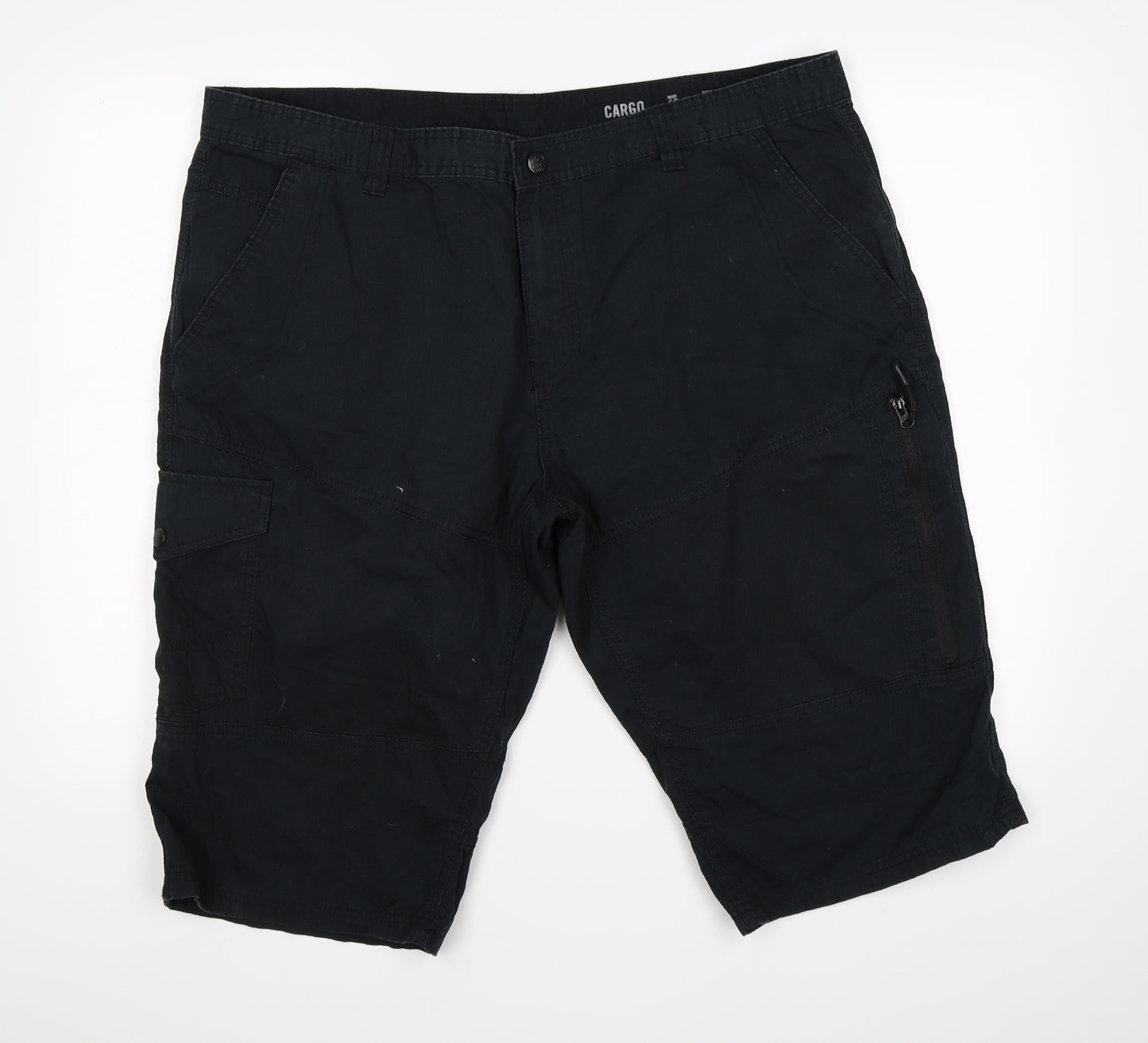 F&F Mens Black   Cargo Shorts Size 42