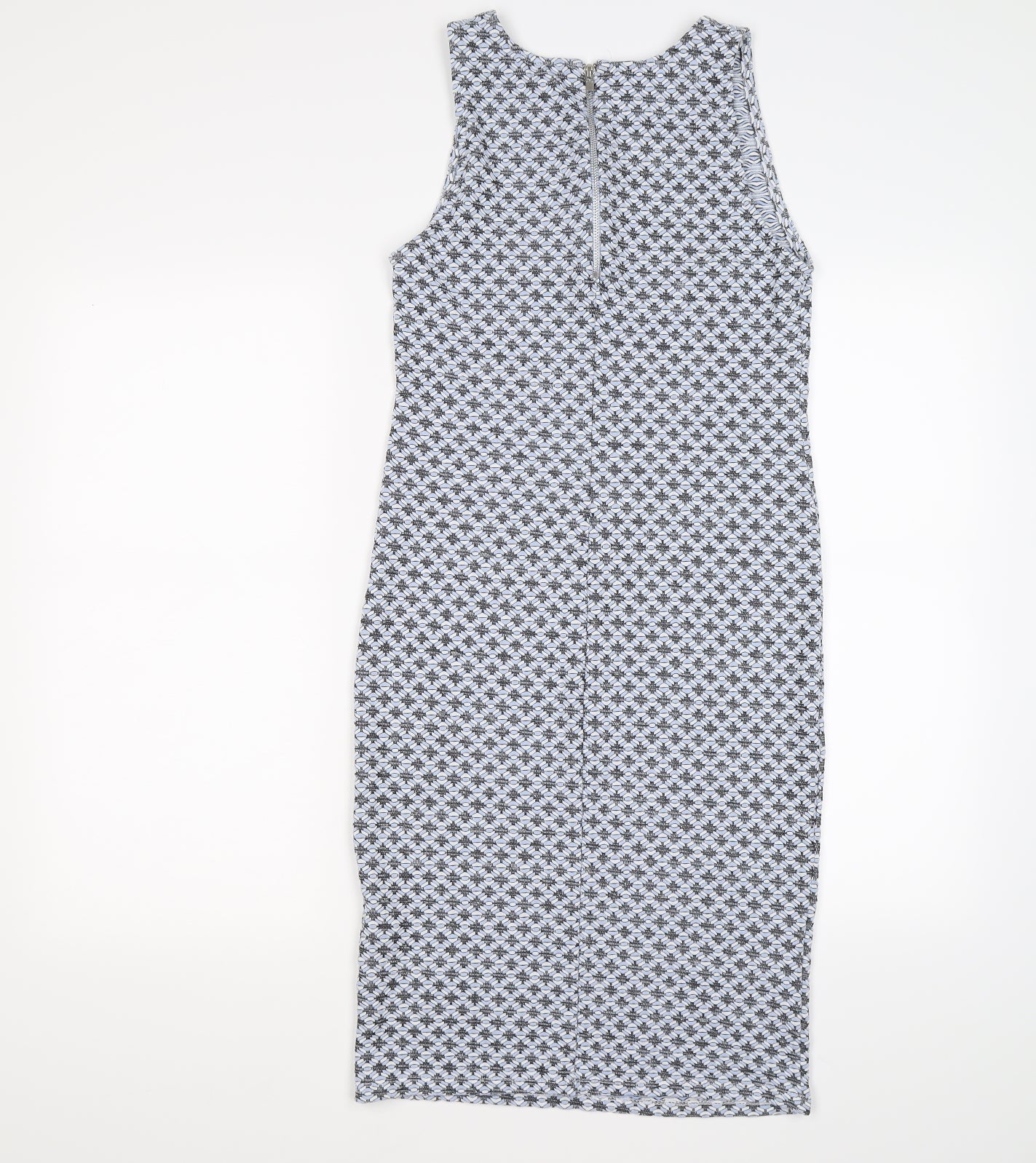 Miss Selfridge Womens Blue Geometric  Bodycon  Size 12