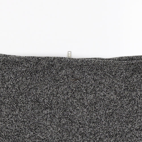 Topshop Womens Grey  Knit A-Line Skirt Size 8