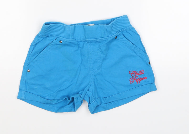 Chilli Pepper Girls Blue Cut-Off Shorts Size 4-5 Years