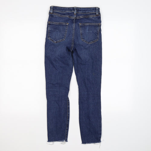New Look Womens Blue  Corduroy Skinny Jeans Size 8 L25 in - lift and shape