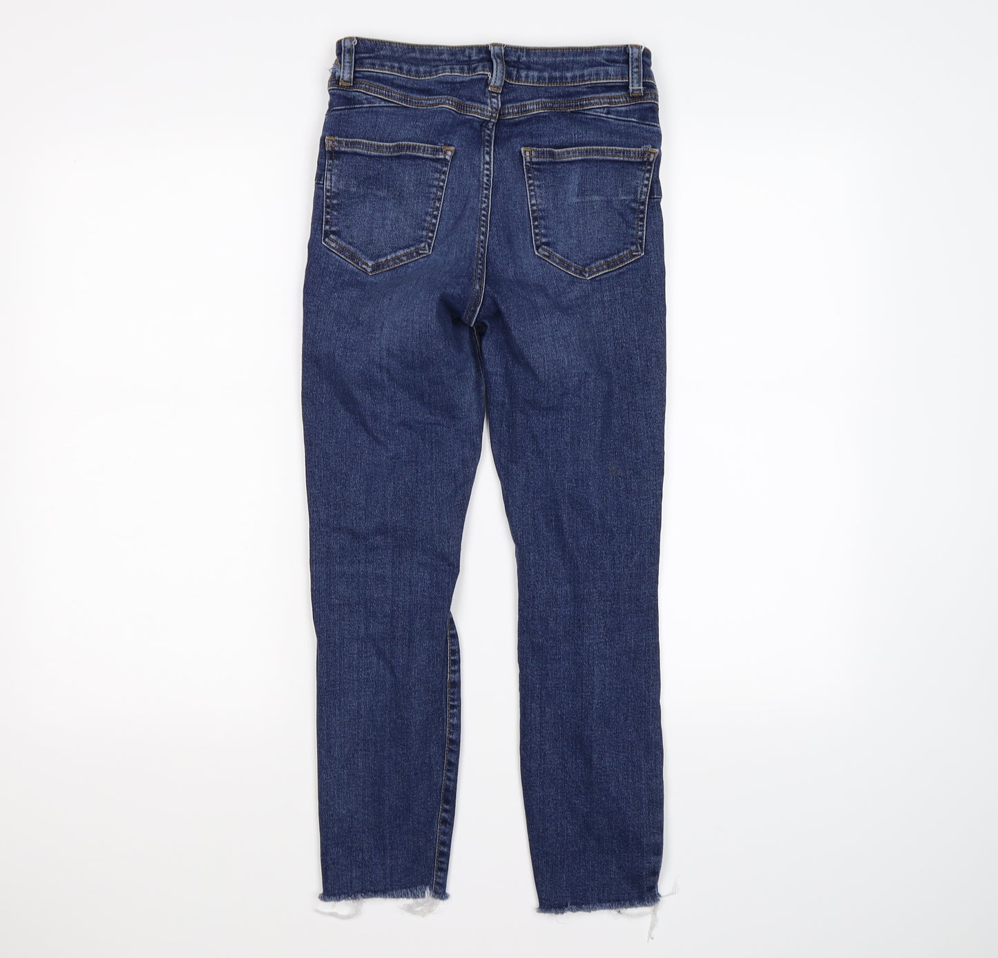 New Look Womens Blue  Corduroy Skinny Jeans Size 8 L25 in - lift and shape