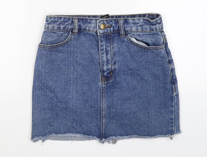 FOREVER 21 Womens Blue  Denim Straight & Pencil Skirt Size S