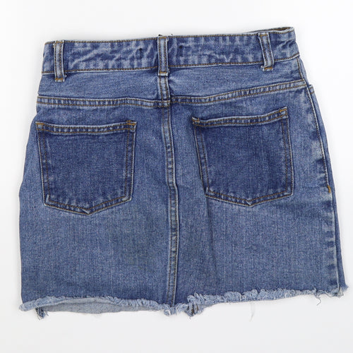 FOREVER 21 Womens Blue  Denim Straight & Pencil Skirt Size S