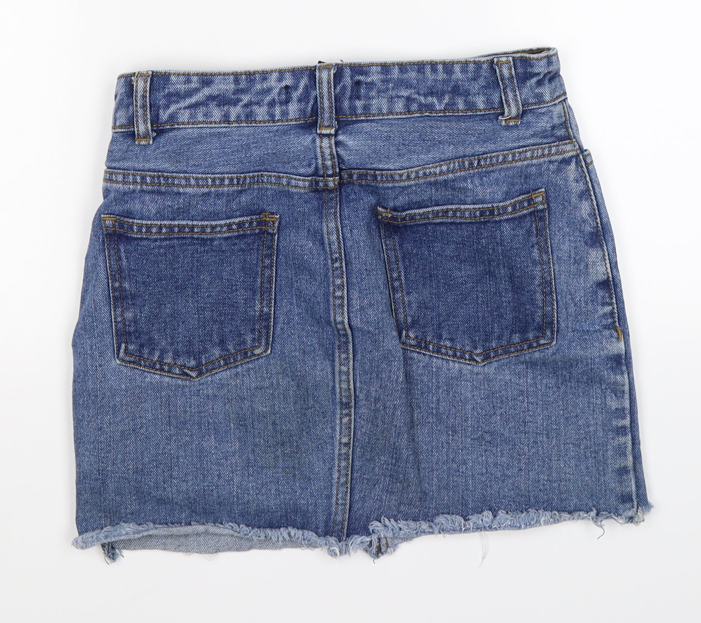 FOREVER 21 Womens Blue  Denim Straight & Pencil Skirt Size S