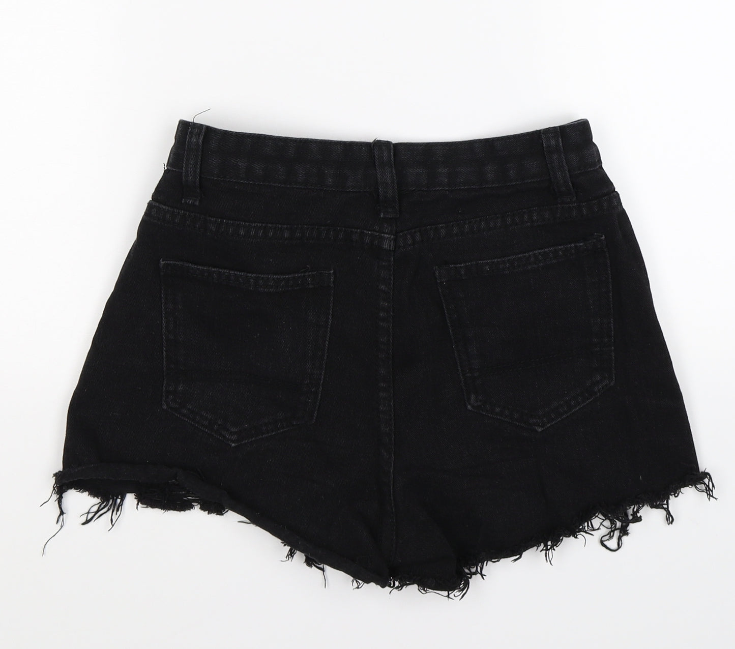 falmer Womens Black  Denim Hot Pants Shorts Size S
