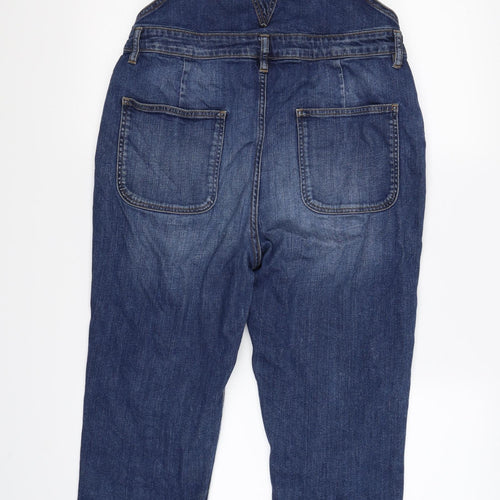 Fat Face Womens Blue  Denim Dungaree One-Piece Size 10 L23 in