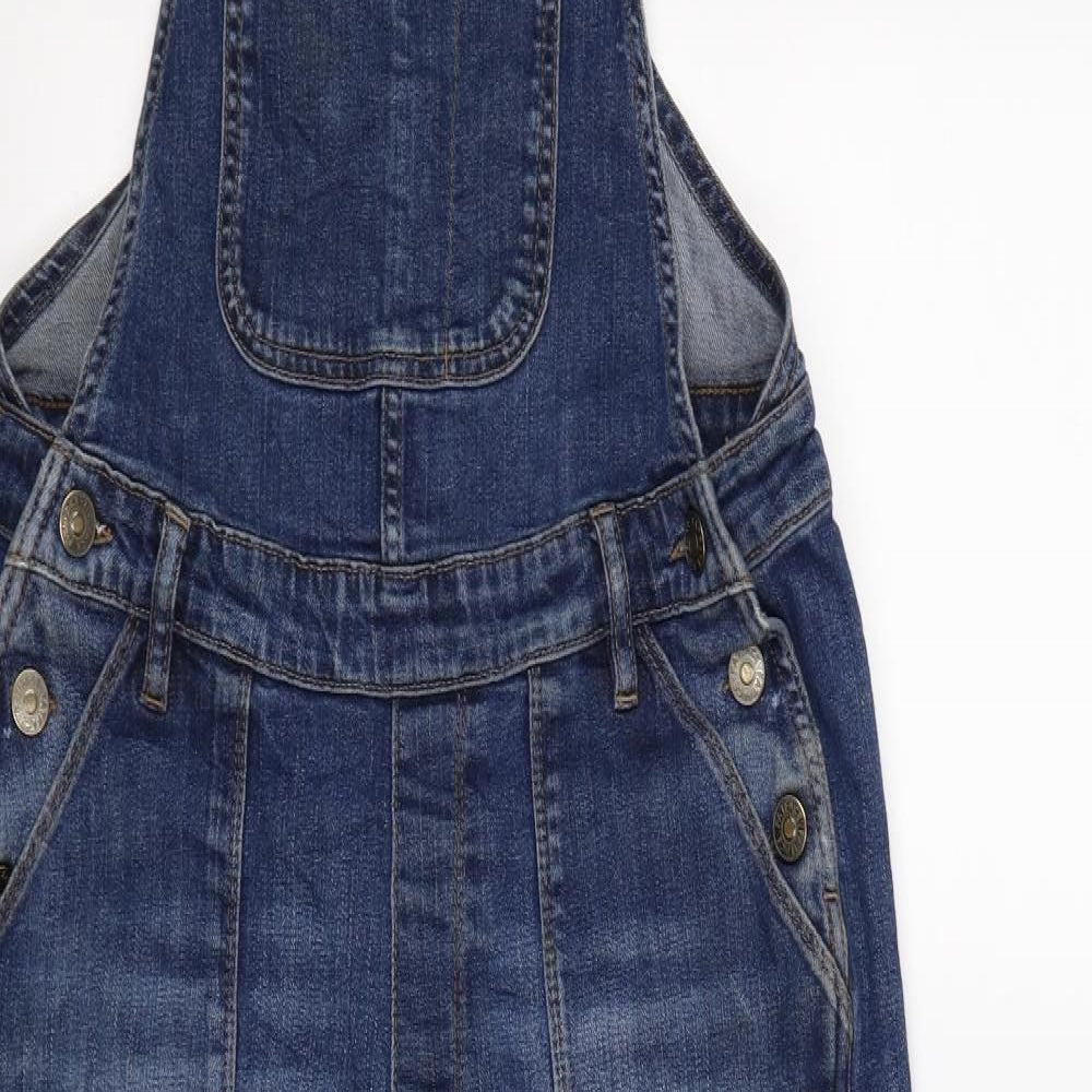 Fat Face Womens Blue  Denim Dungaree One-Piece Size 10 L23 in