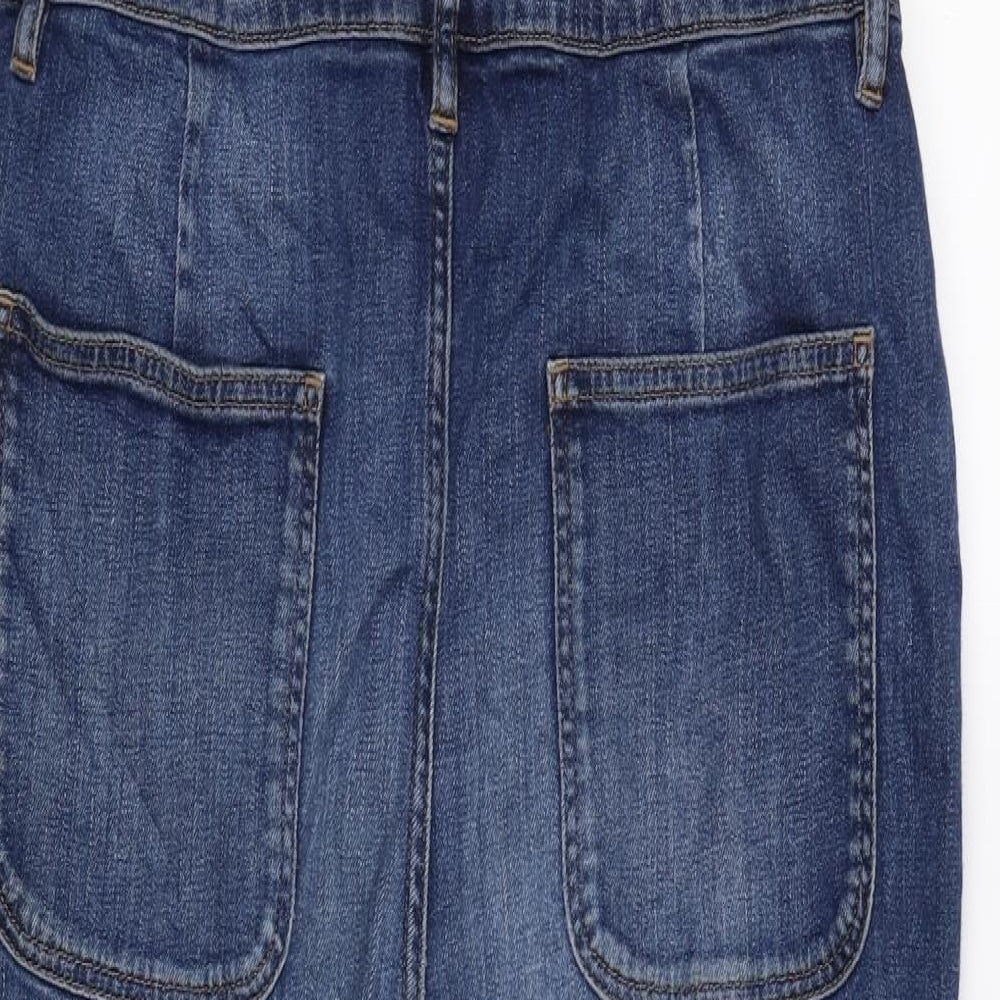 Fat Face Womens Blue  Denim Dungaree One-Piece Size 10 L23 in