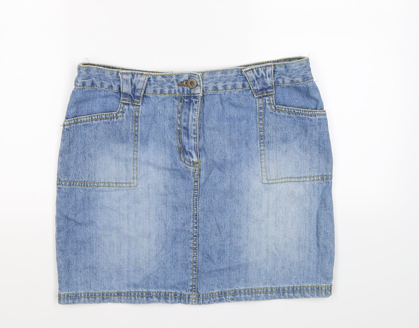 George Womens Blue  Denim Straight & Pencil Skirt Size 14
