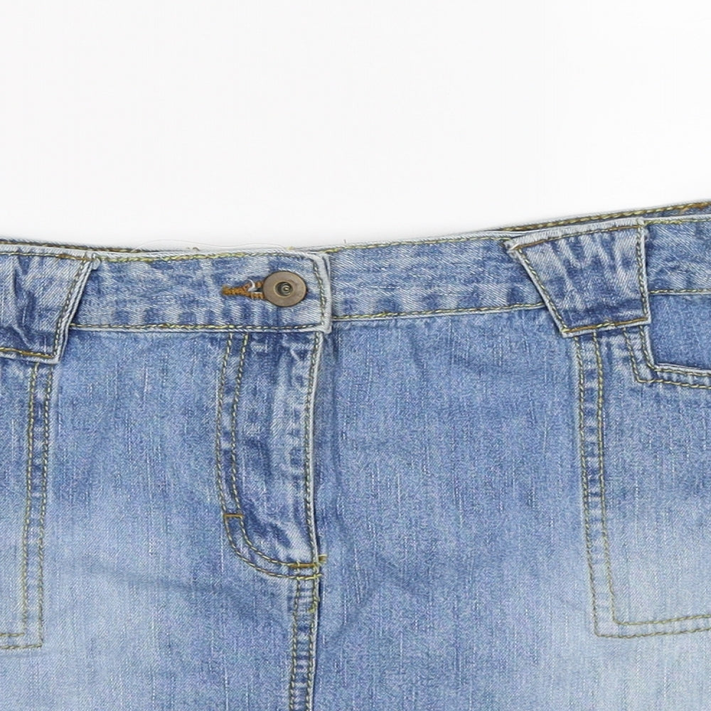 George Womens Blue  Denim Straight & Pencil Skirt Size 14