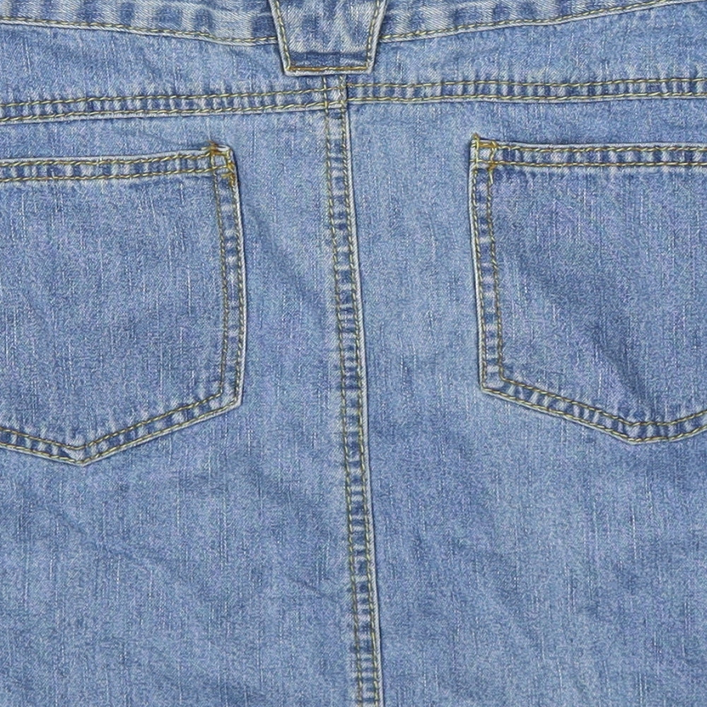 George Womens Blue  Denim Straight & Pencil Skirt Size 14