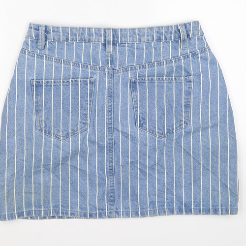 denim co Womens Blue Striped Denim Straight & Pencil Skirt Size 10