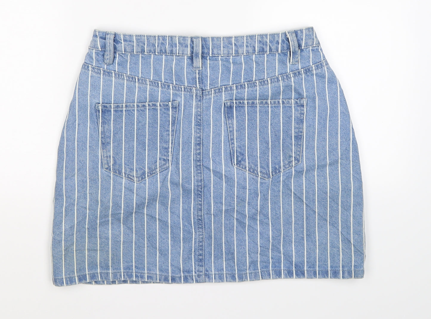 denim co Womens Blue Striped Denim Straight & Pencil Skirt Size 10