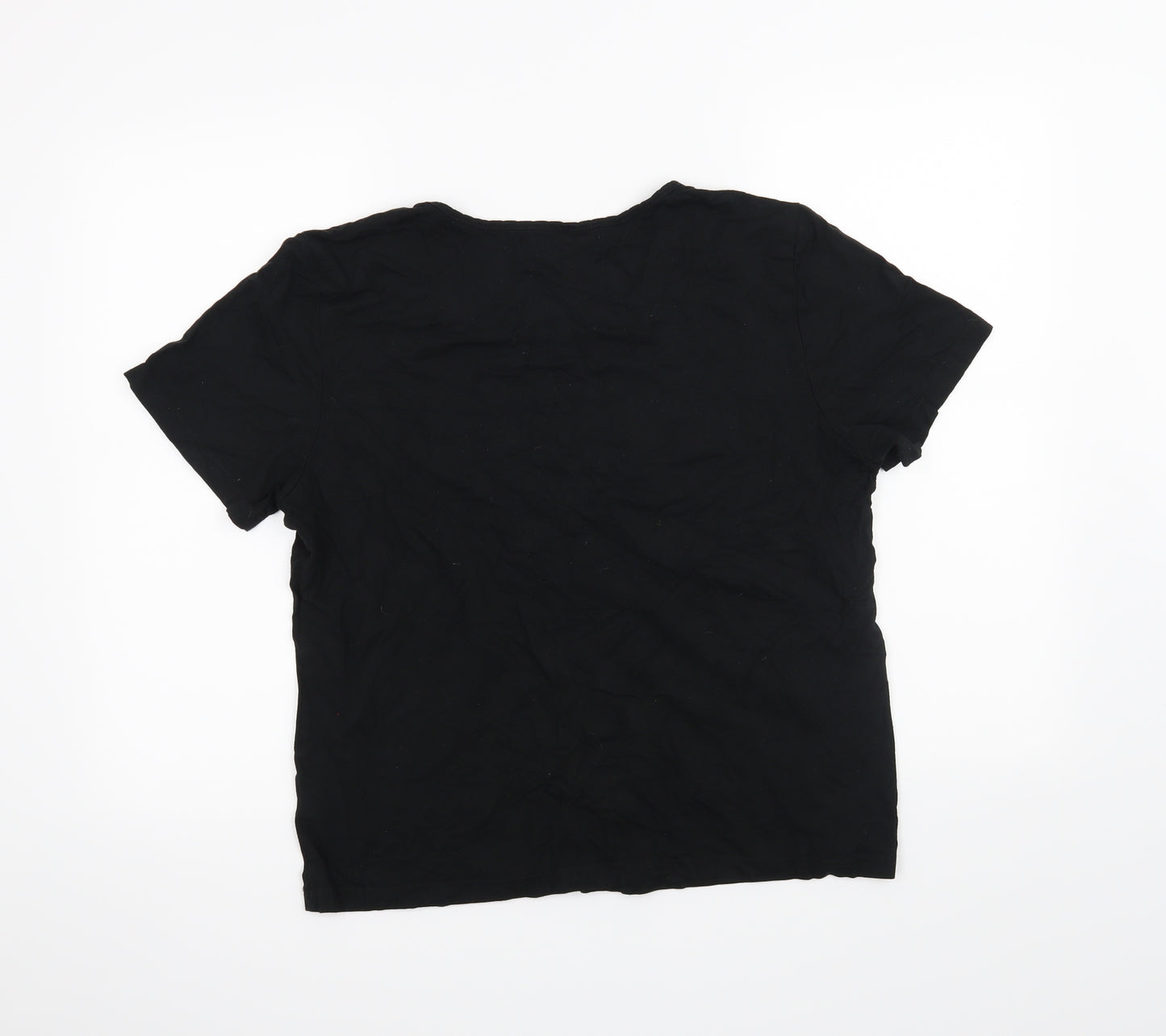 Lindon Womens Black   Basic T-Shirt Size 2XL