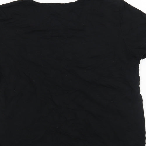 Lindon Womens Black   Basic T-Shirt Size 2XL