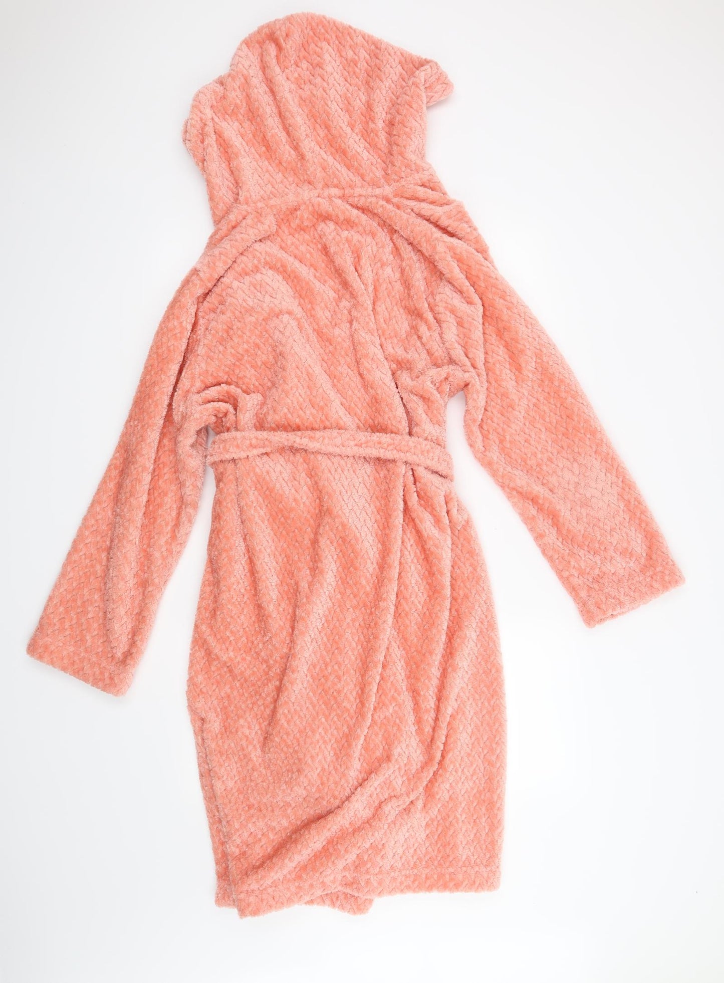 George Womens Pink Plaid  Top Robe Size M